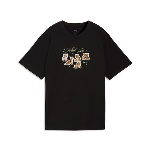 Puma GRAPHICS Kitty StickerRelaxed Tee - PUMA Black