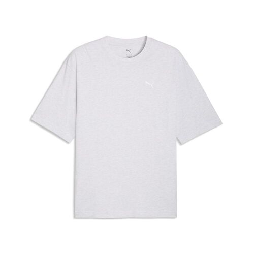 Puma WARDROBE ESS Boxy Tee - White Glow Heather