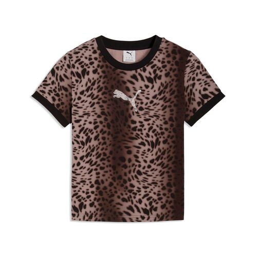 Puma ESS GRAPHICS LEO LUXE Bedazzled Slim Tee - PUMA Black
