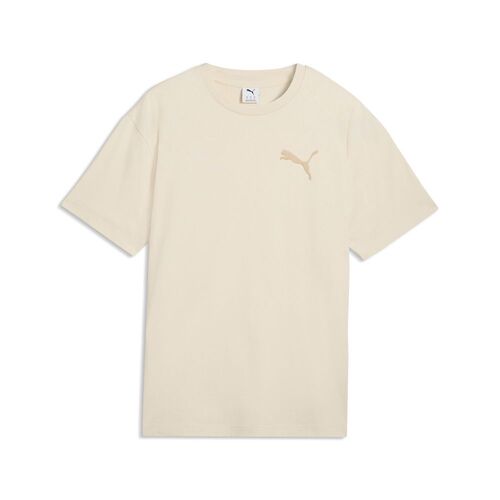Puma ESS ELEVATED CAT LOGO Relaxed Tee - Alpine Snow
