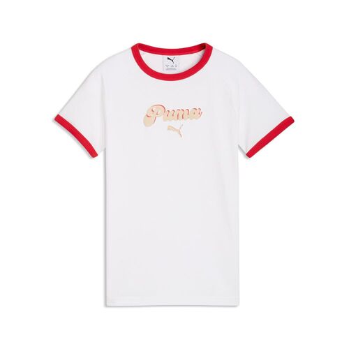 Puma GRAPHIC Ringer Slim Tee G - PUMA White