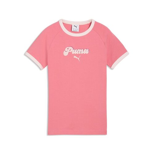 Puma GRAPHIC Ringer Slim Tee G - Wild Pink