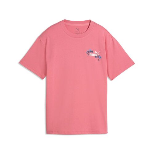 Puma ESS NATURE 2.0 Relaxed Graphic Tee G - Wild Pink