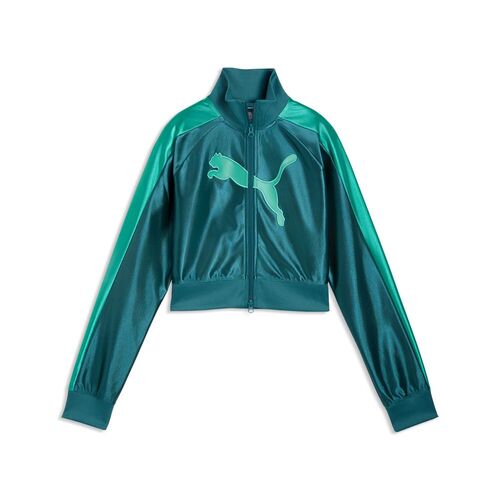 Puma FUTURE.PUMA.ARCHIVE T7Slim Cropped Track Jacket - Emerald Ice