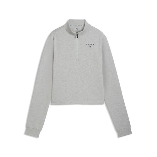 Puma W PUMA x HYROX CLOUDSPUN 1/4 ZIP - Light Gray Heather