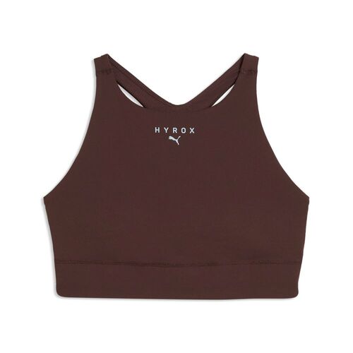 Puma W PUMA X HYROX SHAPELUXE HIGH NECK BRA - Chocolate Brown