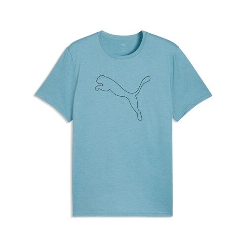 Puma M TAD ESSENTIAL HEATHER CAT TEE (CF large cat) - Baltic Sea Blue Heather