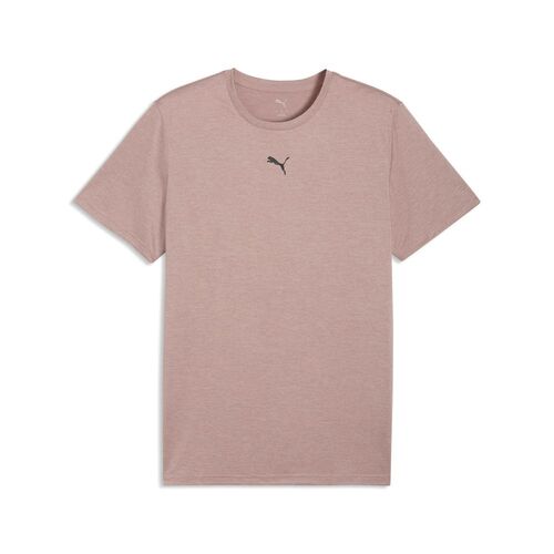 Puma M TAD ESSENTIALS HEATHER CAT Tee (CF small cat) - Sandstone Heather