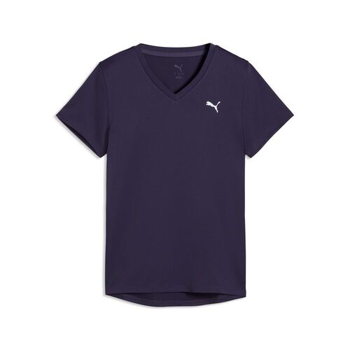 Puma W TAD ESSENTIAL VNECK Tee - Deep Plum