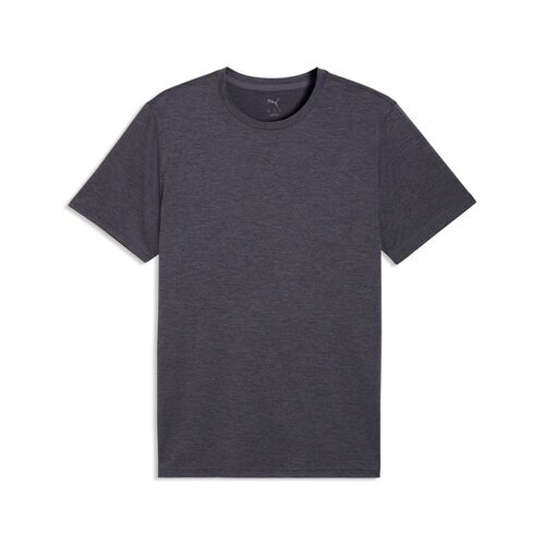 Puma M TAD ESSENTIALS HEATHER CAT Tee CF small cat - Galactic Gray Heather