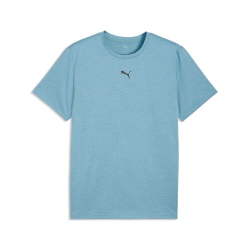 Puma M TAD ESSENTIALS HEATHER CAT Tee (CF small cat) - Baltic Sea Blue Heather