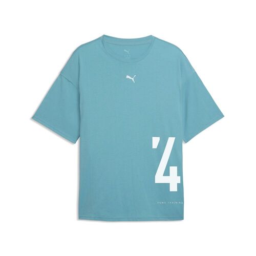 Puma M GRAPHIC OVERSIZED TEE - Baltic Sea Blue
