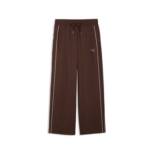 Puma T7 Piping Relaxed Woven Track Pants op - Chocolate Brown