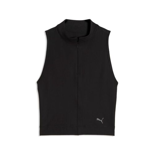 Puma W Cloudspun 1/4 Zip Tank - PUMA Black