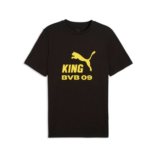 Puma BVB KING Logo Tee - PUMA Black-Faster Yellow