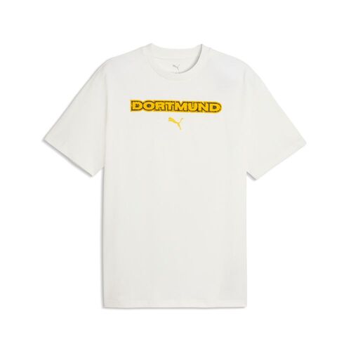 Puma BVB ftblCulture Relaxed Tee - Warm White-Faster Yellow