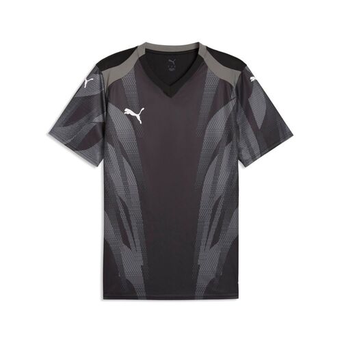Puma teamFINAL Graphic Jersey - PUMA Black-PUMA White-Flat Medium Gray