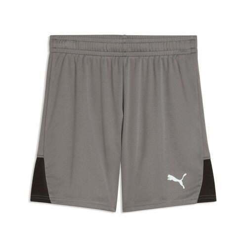 Puma teamLIGA26 Shorts Jr - Flat Medium Gray-PUMA White-PUMA Black