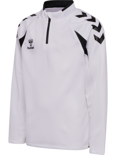 Hummel hmlCORE 2.0 HALF ZIP KIDS - WHITE/BLACK