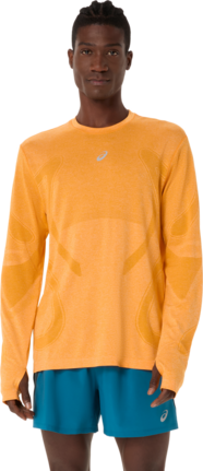 Asics Road Seamless Ls Top - yamabuki