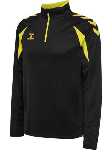 Hummel Hmlcore 2.0 Half Zip - black/blazing yellow