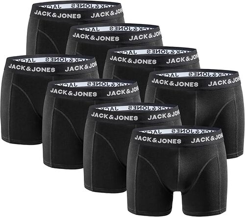 JACK & JONES Herren Unterhosen-Pack Trunks 8er Pack 12259926, Black/Mix 1