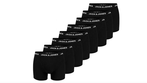 JACK & JONES Herren Unterhosen-Pack Trunks 8er Pack 12259926, Black/Mix 1