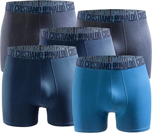 CR7 - 5er Pack Boxershorts Trunk Herren - by Cristiano Ronaldo - Blue-Mix