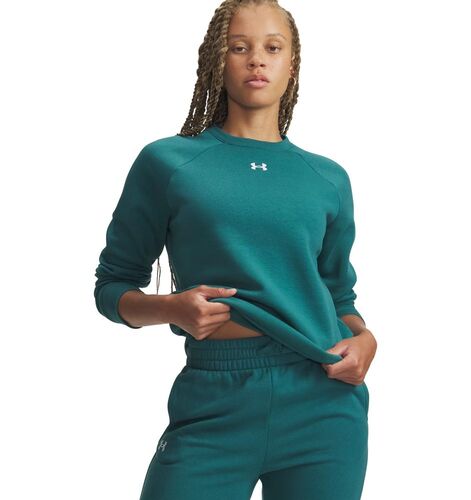 Under Armour  UA RIVAL FLEECE CREW - RACK GREEN