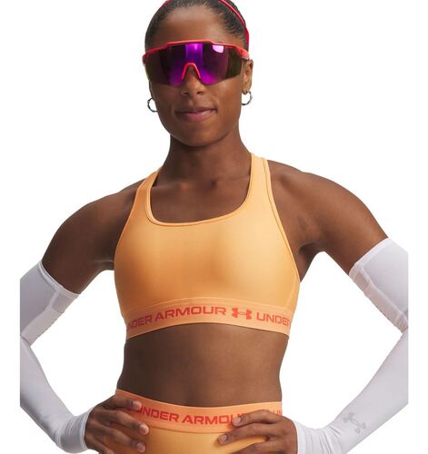 Under Armour Crossback Mid Bra - orange bloc