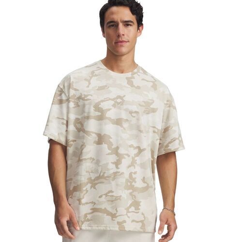 Under Armour Ua Hwt Athletic Dept Aop Ss - stone