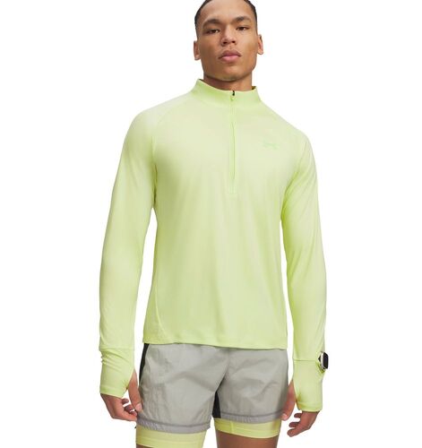 Under Armour M Explor Trail Run 1/4 Zip - fade green