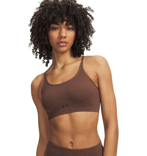 Under Armour Seamless Cotton Low Bra - incense brown