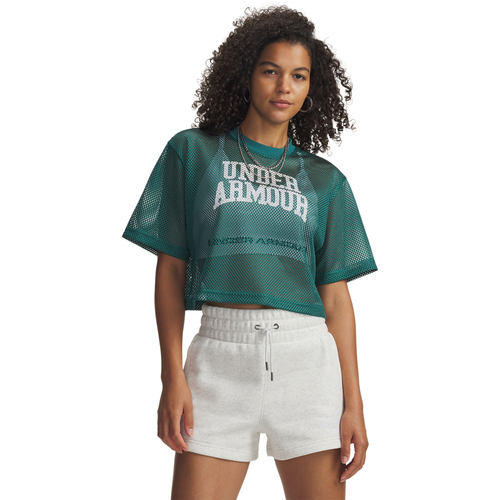 Under Armour Ua Football Mesh Crop Tee - rack green