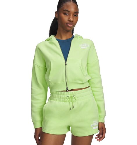 Under Armour Ua Icon Fleece Nov Fz - lumos lime