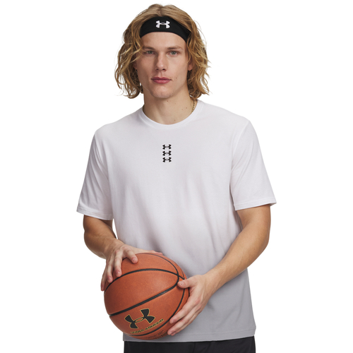 Under Armour Ua M Hoops Triple Logo Ss - white