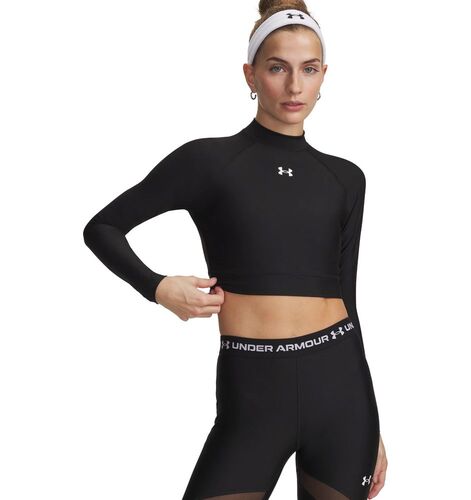 Under Armour Heatgear Crop Mock Ls - ultimate black