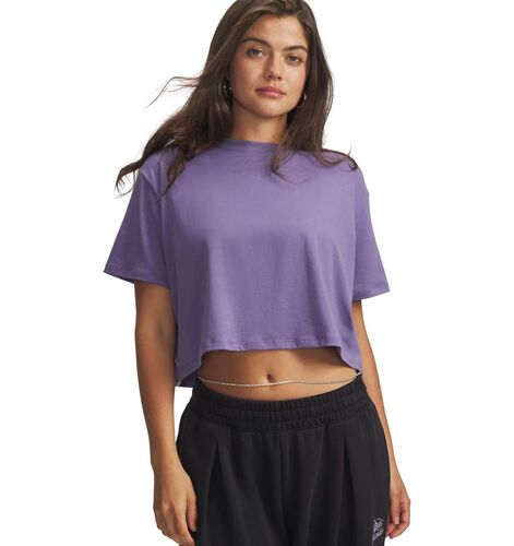 Under Armour Ua Rival Boxy Tee Solid - purple luxe