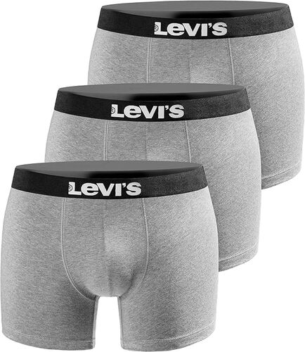 Levis Herren Boxershort Print Limited Grey Edition 3er Pack - Grey New One
