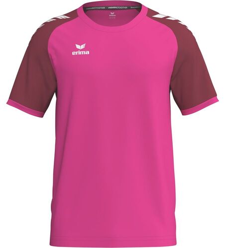 Erima Wings Jersey Shortsleeve - pink glo/bordeaux