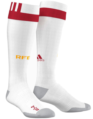 Adidas Spanien Stutzen EM 2016 Fu�ballsocken Socken Kniestr�mpfe wei�/rot/grau