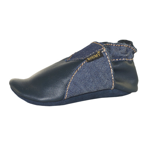 Boumy Krabbelschuhe Lauflernschuhe Babyschuhe blau jeans