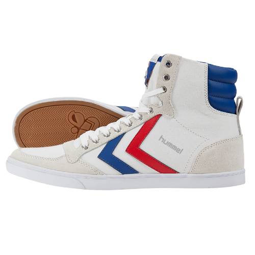 Hummel Slimmer Stadil High Sneaker Schuhe wei�/blau/rot 063511-9228