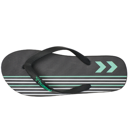 Hummel Multi Stripe Zehentrenner Badeschuhe Badelatschen schwarz/gr�n/wei� 211373-2001
