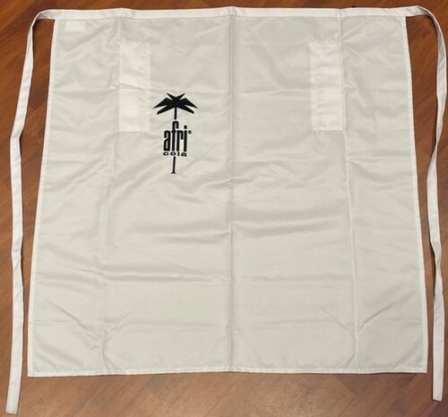 Afri Cola Sch�rze Bistrosch�rze Kellnersch�rze Vorbinder wei� 80x80cm