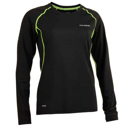 Salming Balance Long Sleeve Tee langarm Shirt schwarz/gr�n 1278667-0167