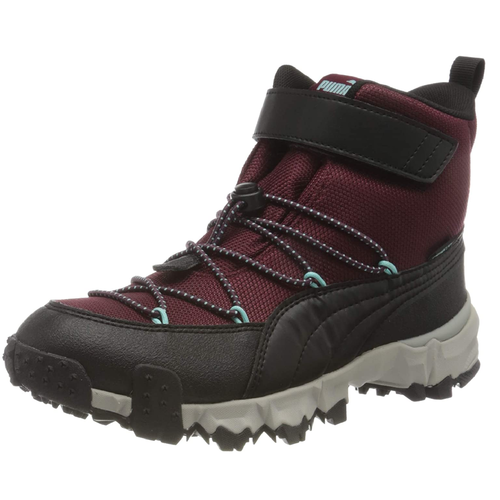 Puma Maka Puretex V Mid JR Outdoor Boot Stiefel Outdoorschuhe schwarz/weinrot/grau 192911-06