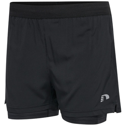 Newline Core Running 2 in 1 Damen Shorts kurze Hose Laufhose schwarz 500112-2001