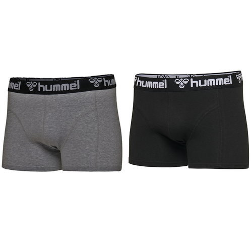 2er Pack Hummel HMLMARS BOXERS schwarz/hellgrau 203433-2773