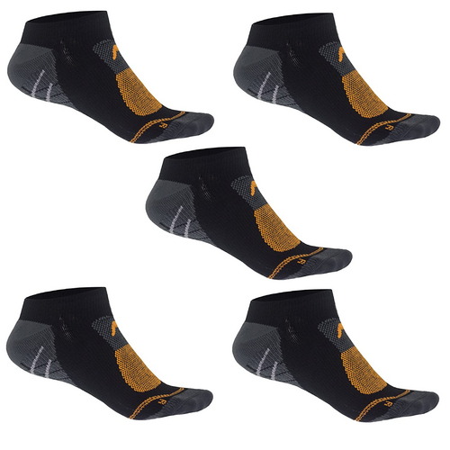 F-Lite MTB Mountainbike Short CoolMax Socken Fahrradsocken Funktionssocken Sneakersocken kurz schwarz/grau/orange 24-4513-8-0193 